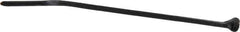 Thomas & Betts - 3.62" Long Black Nylon Standard Cable Tie - 18 Lb Tensile Strength, 0.75mm Thick, 16mm Max Bundle Diam - Exact Tool & Supply