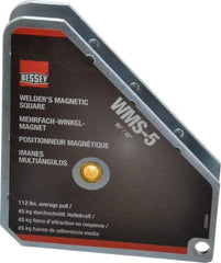 Bessey - 3-3/4" Wide x 3/4" Deep x 4-3/8" High Magnetic Welding & Fabrication Square - 112 Lb Average Pull Force - Exact Tool & Supply