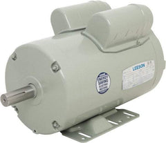 Leeson - 3 Max hp, 3,450 Max RPM, Fan Duty Electric AC DC Motor - 230 V Input, Single Phase, 145T Frame, Rigid Base Mount, TEAO Enclosure - Exact Tool & Supply