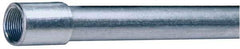 Made in USA - 1/2" Trade Size, 10' Long, Rigid Conduit - Steel, 1/2" ID - Exact Tool & Supply