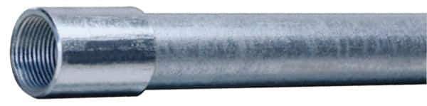 Made in USA - 1-1/4" Trade Size, 10' Long, Rigid Conduit - Steel, 1-1/4" ID - Exact Tool & Supply