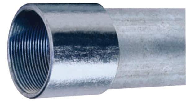 Made in USA - 3" Trade Size, 10' Long, Rigid Conduit - Steel, 3" ID - Exact Tool & Supply