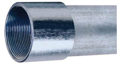 Made in USA - 3" Trade Size, 10' Long, Rigid Conduit - Steel, 3" ID - Exact Tool & Supply