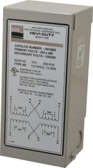 Sola/Hevi-Duty - 1 Phase, 240-480 Volt Input, 120/240 Volt Output, 60 Hz, 0.05 kVA, General Purpose Transformer - 4, 12, 3R, 4X NEMA Rating, 176°F Temp Rise, 4 Inch Wide x 3 Inch Deep x 6 Inch High, Indoor, Outdoor, Wall Mount - Exact Tool & Supply
