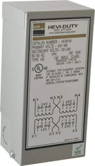 Sola/Hevi-Duty - 1 Phase, 240-480 Volt Input, 120/240 Volt Output, 60 Hz, 0.1 kVA, General Purpose Transformer - 4, 12, 3R, 4X NEMA Rating, 176°F Temp Rise, 4 Inch Wide x 3 Inch Deep x 6 Inch High, Indoor, Outdoor, Wall Mount - Exact Tool & Supply