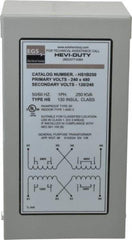 Sola/Hevi-Duty - 1 Phase, 240-480 Volt Input, 120/240 Volt Output, 60 Hz, 1/4 kVA, General Purpose Transformer - 4, 12, 3R, 4X NEMA Rating, 176°F Temp Rise, 4 Inch Wide x 4 Inch Deep x 8 Inch High, Indoor, Outdoor, Wall Mount - Exact Tool & Supply