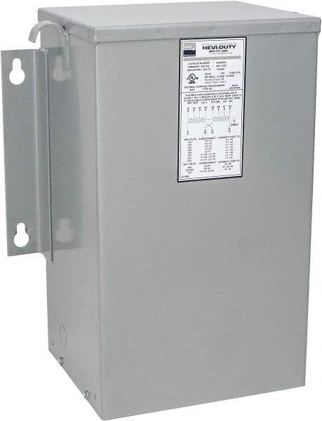Sola/Hevi-Duty - 1 Phase, 240-480 Volt Input, 120/240 Volt Output, 60 Hz, 5 kVA, General Purpose Transformer - 4, 12, 3R, 4X NEMA Rating, 239°F Temp Rise, 14 Inch Wide x 9 Inch Deep x 17 Inch High, Indoor, Outdoor, Wall Mount - Exact Tool & Supply