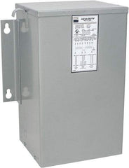 Sola/Hevi-Duty - 1 Phase, 240-480 Volt Input, 120/240 Volt Output, 60 Hz, 5 kVA, General Purpose Transformer - 4, 12, 3R, 4X NEMA Rating, 239°F Temp Rise, 14 Inch Wide x 9 Inch Deep x 17 Inch High, Indoor, Outdoor, Wall Mount - Exact Tool & Supply