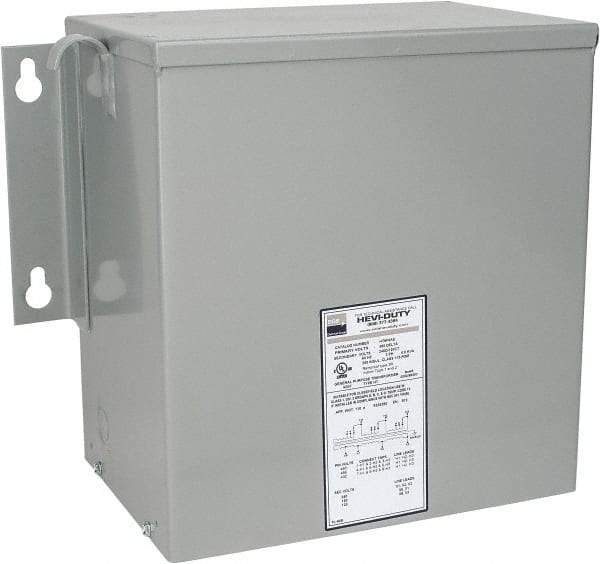 Sola/Hevi-Duty - 3 Phase, 480 Volt Input, 120 Volt Output, 60 Hz, 6 kVA, General Purpose Transformer - 4, 12, 3R, 4X NEMA Rating, 239°F Temp Rise, 16 Inch Wide x 9 Inch Deep x 13 Inch High, Indoor, Outdoor, Wall Mount - Exact Tool & Supply