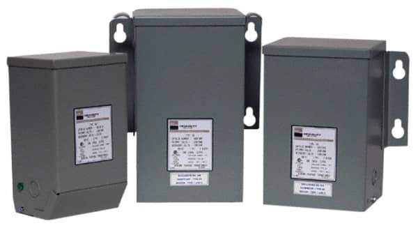 Sola/Hevi-Duty - 1 Phase, 240-480 Volt Input, 120/240 Volt Output, 60 Hz, 0.15 kVA, General Purpose Transformer - 4, 12, 3R, 4X NEMA Rating, 176°F Temp Rise, 4 Inch Wide x 4 Inch Deep x 8 Inch High, Indoor, Outdoor, Wall Mount - Exact Tool & Supply