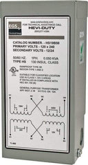 Sola/Hevi-Duty - 120/240 Input Volt, 12/24 Output Volt, 60 Hz, Buck Boost Transformer - 1 Phase, 4 Inch Wide x 3 Inch Deep x 6 Inch High, cULus Listed E77014 - Exact Tool & Supply