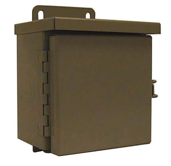 Wiegmann - 21" OAW x 33" OAH Powder Coat Finish Electrical Enclosure Back Panel - 36" x 24" Box, 14 Gauge Steel, Use with B362407CH/B362409CH/B362411CH/N12362406/N12362408/N12362410/N12362412/RHC362412 - Exact Tool & Supply