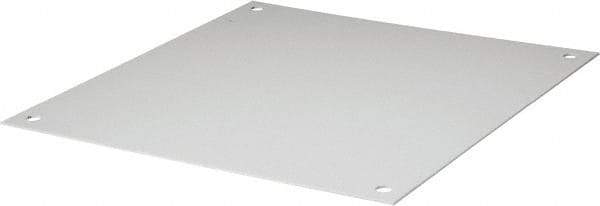 Wiegmann - 17" OAW x 17" OAH Powder Coat Finish Electrical Enclosure Back Panel - 20" x 20" Box, 14 Gauge Steel, Use with B202007CH/B202009CH/LOH202008/N12202006/N12202008/N12202010/RHC202008/WA202006FM - Exact Tool & Supply