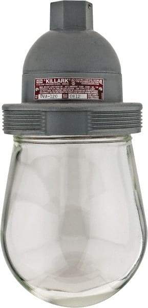 Hubbell Killark - 120 VAC, 150 Watt, Incandescent Hazardous Location Light Fixture - Dust Ignition, Aluminum Alloy Housing, 4-1/2" Wide x 9-5/8" High - Exact Tool & Supply