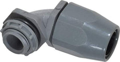 Thomas & Betts - 3/8" Trade, Thermoplastic Threaded Angled Liquidtight Conduit Connector - Insulated - Exact Tool & Supply