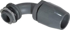 Thomas & Betts - 1/2" Trade, Thermoplastic Threaded Angled Liquidtight Conduit Connector - Insulated - Exact Tool & Supply