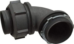 Thomas & Betts - 2" Trade, Thermoplastic Threaded Angled Liquidtight Conduit Connector - Insulated - Exact Tool & Supply