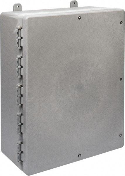 Thomas & Betts - Thermoplastic Standard Enclosure Hinge Flat Cover - NEMA 1, 2, 3, 4, 12, 3S, 3SX, 3X, 4X, 16-1/2" Wide x 20" High x 7-1/2" Deep - Exact Tool & Supply