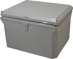 Thomas & Betts - Polycarbonate Standard Enclosure Hinge Flat Cover - NEMA 1, 2, 3, 4, 12, 3S, 3SX, 3X, 4X, 8" Wide x 10" High x 6" Deep, Impact Resistant - Exact Tool & Supply