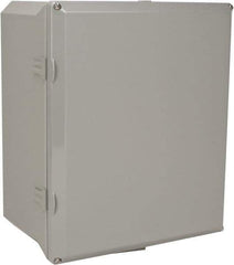 Thomas & Betts - Polycarbonate Standard Enclosure Screw Flat Cover - NEMA 1, 2, 3, 4, 12, 3S, 3SX, 3X, 4X, 10" Wide x 12" High x 6" Deep, Impact Resistant - Exact Tool & Supply