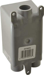 Thomas & Betts - 1 Gang, (3) 1/2" Knockouts, PVC Rectangle Junction Box - 115.3mm Overall Height x 98.4mm Overall Width x 61.5mm Overall Depth, Weather Resistant - Exact Tool & Supply