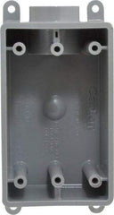 Thomas & Betts - 1 Gang, (1) 3/4" Knockout, PVC Rectangle Junction Box - 144.78mm Overall Height x 71.1mm Overall Width x 61.5mm Overall Depth, Weather Resistant - Exact Tool & Supply