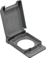 Thomas & Betts - Electrical Outlet Box Polycarbonate Single Receptacle Cover - Exact Tool & Supply