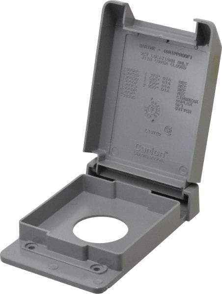 Thomas & Betts - Electrical Outlet Box Polycarbonate Single Receptacle Cover - Exact Tool & Supply