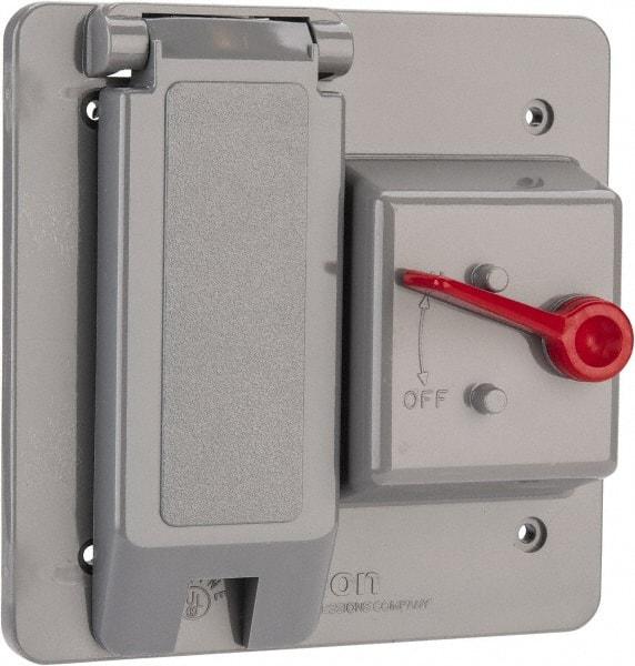 Thomas & Betts - Electrical Outlet Box Polycarbonate Combination Toggle with GFI Cover - Exact Tool & Supply