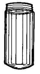 Thomas & Betts - 8-1/4" Wide, Clear Lens, Polycarbonate Fixture Globe - Clear (Color) - Exact Tool & Supply