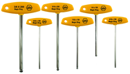 6 Piece - T-Handle Inch MagicRing® Screw Holding Ball End Hex Ergonomic Comfort Grip Set - Exact Tool & Supply