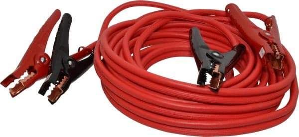 Southwire - 25 Ft. Long, 250 Amperage Rating, Insulated No Shock Sidekick Clamp - Red, 4 Wire Guage - Exact Tool & Supply