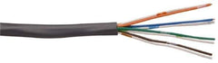 Southwire - 4 Conductor, 24 AWG Telephone Wire - 1,000 Ft., Copper Conductor, Beige, Gray and White PVC Jacket - Exact Tool & Supply
