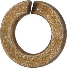 Value Collection - 7/16", 0.44" ID, 0.109" Thick Split Lock Washer - Grade 8 Spring Steel, Zinc Yellow Dichromate Finish, 0.44" Min ID, 0.45" Max ID, 0.776" Max OD - Exact Tool & Supply