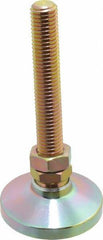 Gibraltar - 5/8-11 Bolt Thread, Studded Pivotal Stud Mount Leveling Pad & Mount - 6,000 Max Lb Capacity, 2-1/2" Base Diam - Exact Tool & Supply