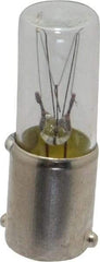 Value Collection - 120 Volt, Incandescent Miniature & Specialty T2-1/2 Lamp - Miniature Bayonet Base - Exact Tool & Supply