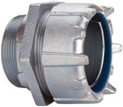 Thomas & Betts - 3" Trade, Steel Threaded Straight Liquidtight Conduit Connector - Noninsulated - Exact Tool & Supply