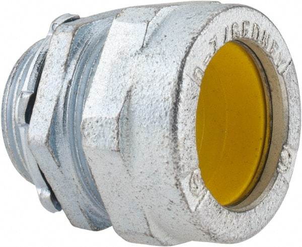 O-Z/Gedney - 1 to 1.2" Cable Capacity, Liquidtight, Straight Strain Relief Cord Grip - 1 NPT Thread, 1-3/8" Long, Iron - Exact Tool & Supply