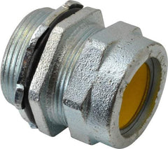 O-Z/Gedney - 0.9 to 1" Cable Capacity, Liquidtight, Straight Strain Relief Cord Grip - 1-1/4 NPT Thread, 1-3/8" Long, Iron - Exact Tool & Supply