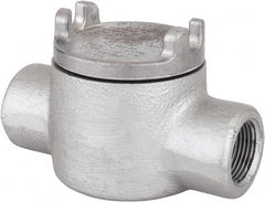 Thomas & Betts - (2) 1/2" Knockouts, Iron Round GUAC - 2-1/2" Overall Width x 2-1/4" Overall Depth - Exact Tool & Supply