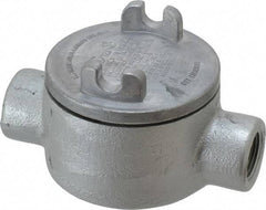 Thomas & Betts - (2) 3/4" Knockouts, Iron Round GUAC - 3-1/2" Overall Width x 2" Overall Depth - Exact Tool & Supply