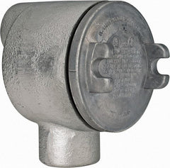 Thomas & Betts - (2) 1" Knockouts, Iron Round GUAB - 3-1/2" Overall Width x 2.31" Overall Depth - Exact Tool & Supply