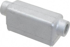 O-Z/Gedney - C Body, 1/2" Trade, Rigid Malleable Iron Conduit Body - Rectangle, 3.69" OAL, Hazardous Locations - Exact Tool & Supply