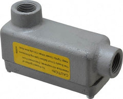 O-Z/Gedney - LB Body, 1/2" Trade, Rigid Malleable Iron Conduit Body - Rectangle, 3.69" OAL, Hazardous Locations - Exact Tool & Supply