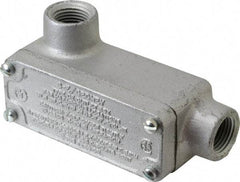 O-Z/Gedney - LL Body, 1/2" Trade, Rigid Malleable Iron Conduit Body - Rectangle, 3.69" OAL, Hazardous Locations - Exact Tool & Supply