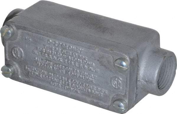O-Z/Gedney - C Body, 3/4" Trade, Rigid Malleable Iron Conduit Body - Rectangle, 1" OAL, Hazardous Locations - Exact Tool & Supply