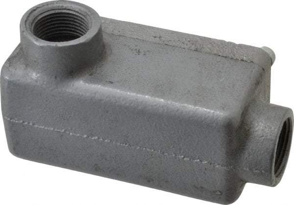 O-Z/Gedney - LR Body, 3/4" Trade, Rigid Malleable Iron Conduit Body - Rectangle, 1" OAL, Hazardous Locations - Exact Tool & Supply