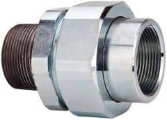 Thomas & Betts - 1-1/2" Trade, Steel Threaded Straight Rigid/Intermediate (IMC) Conduit Male Union - Noninsulated - Exact Tool & Supply