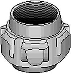 Thomas & Betts - 2-1/2" Trade, Steel Threaded Straight Rigid/Intermediate (IMC) Conduit Female Union - Noninsulated - Exact Tool & Supply