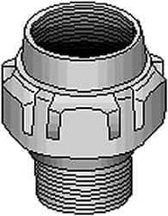 Thomas & Betts - 2-1/2" Trade, Steel Threaded Straight Rigid/Intermediate (IMC) Conduit Male Union - Noninsulated - Exact Tool & Supply